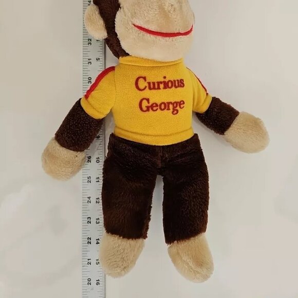 Knickerbocker Curious George Plush Monkey Yellow Hat Shirt 14" Stuffed Animal - Picture 5 of 11